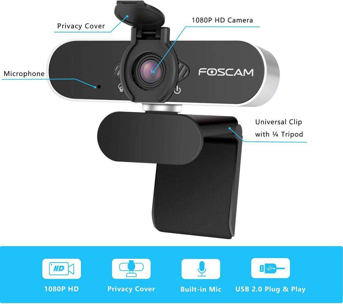 FOSCAM 1080P HD USB Streaming Web Cam