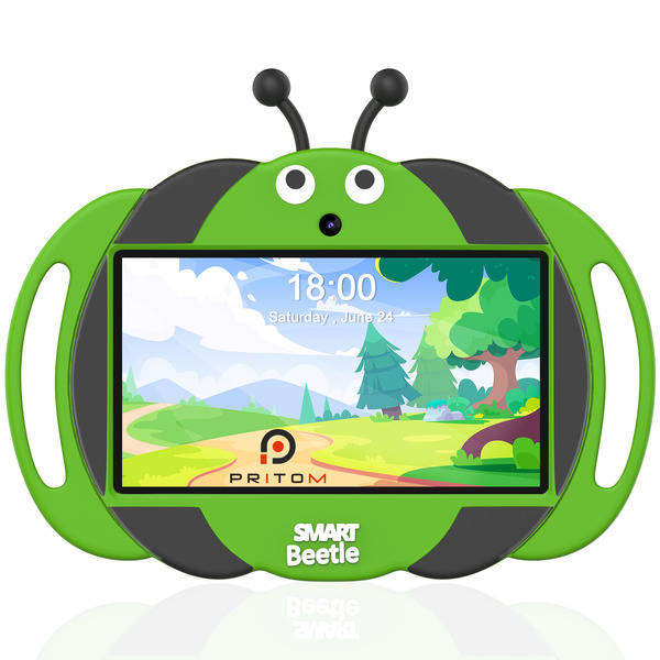 PRITOM Kids Smart Tablet 7 WiFi | 2GB RAM, 32GB Storage, Parental Controls - Green