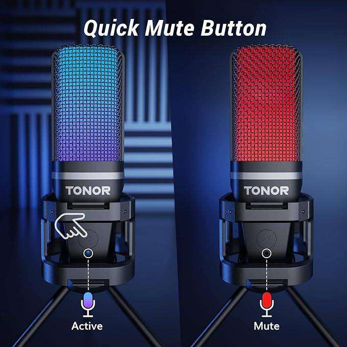 TONOR TC30 USB Cardioid Mic with Stand, Filter, Shock Mount, Gaming & streaming