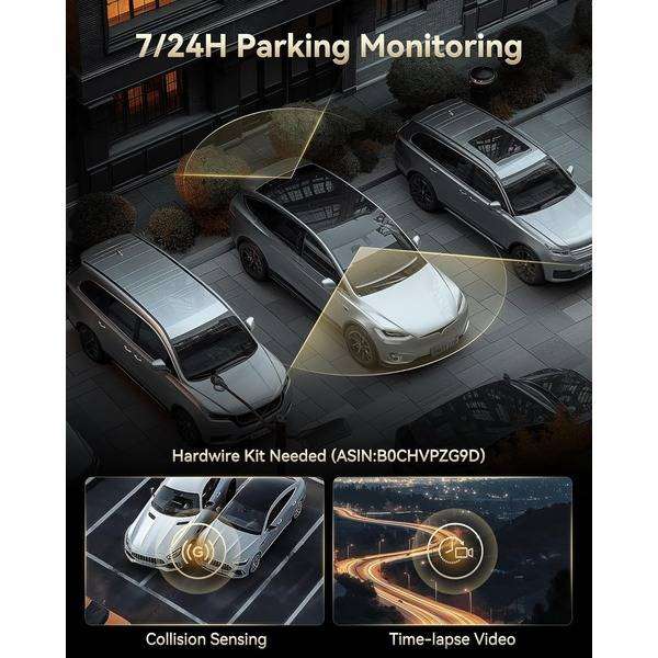 REDTIGER F77 4K Dual Channel Dash Cam - Front & Rear