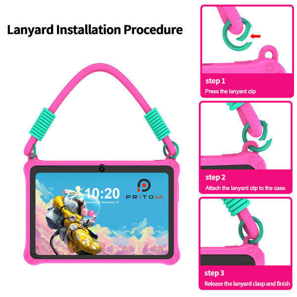 PRITOM Kids Adventure Tablet 7 Pink