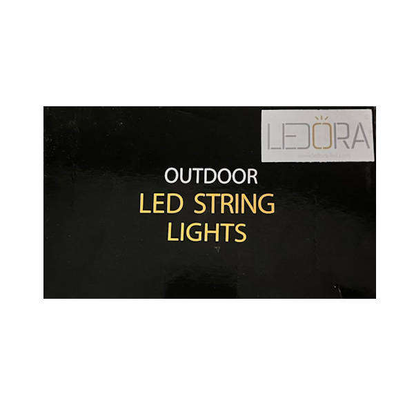 LEDORA LED String Lights 2W -15m IP65 Waterproof Outdoor Warm White (15 Bulbs)