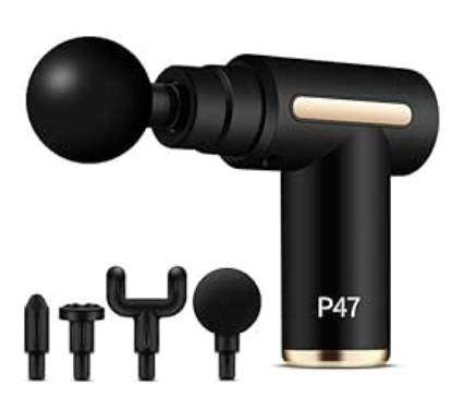 P47. Mini Massage Gun Deep Tissue - P47. Portable 6 Speeds Percussion Muscle Massager
