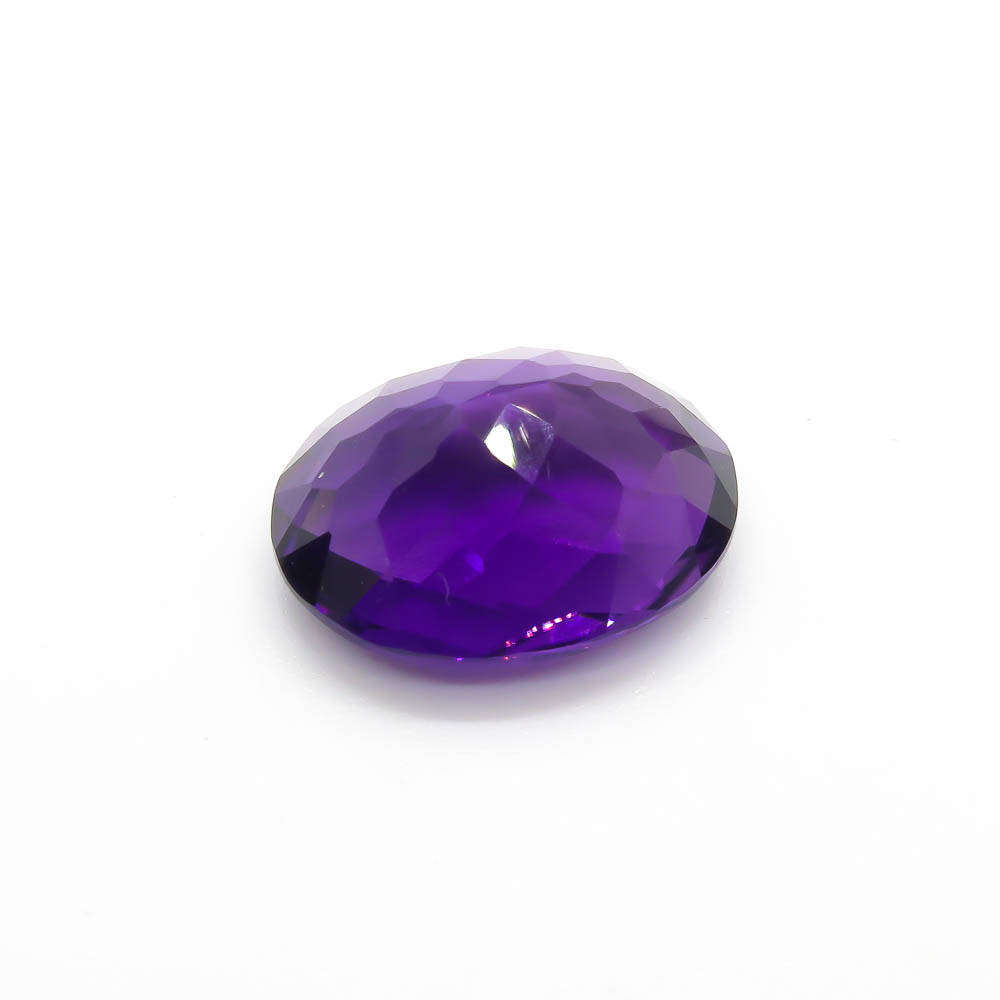 15.3 ct Amethyst Deep Violet Oval Gemstone - Natural Amethyst