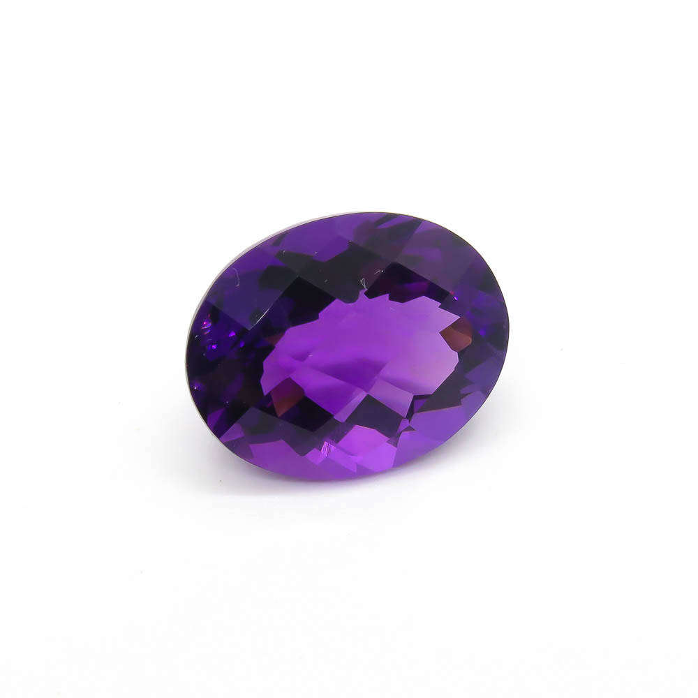 15.3 ct Amethyst Deep Violet Oval Gemstone - Natural Amethyst