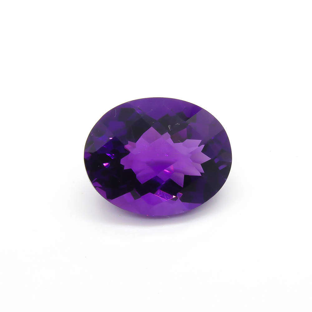 15.3 ct Amethyst Deep Violet Oval Gemstone - Natural Amethyst