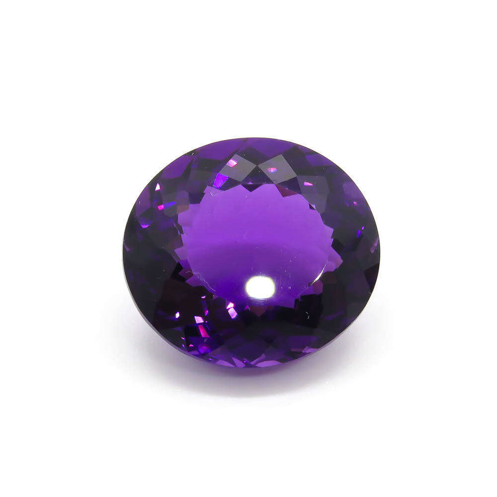 Amethyst 31.6 ct oval faceted gemstone - natural semi-precious gem