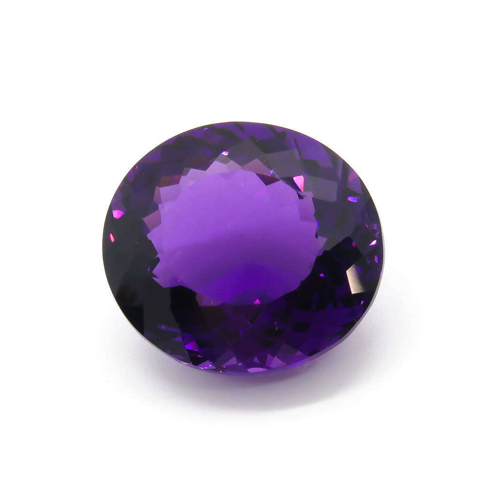 Amethyst 31.6 ct oval faceted gemstone - natural semi-precious gem