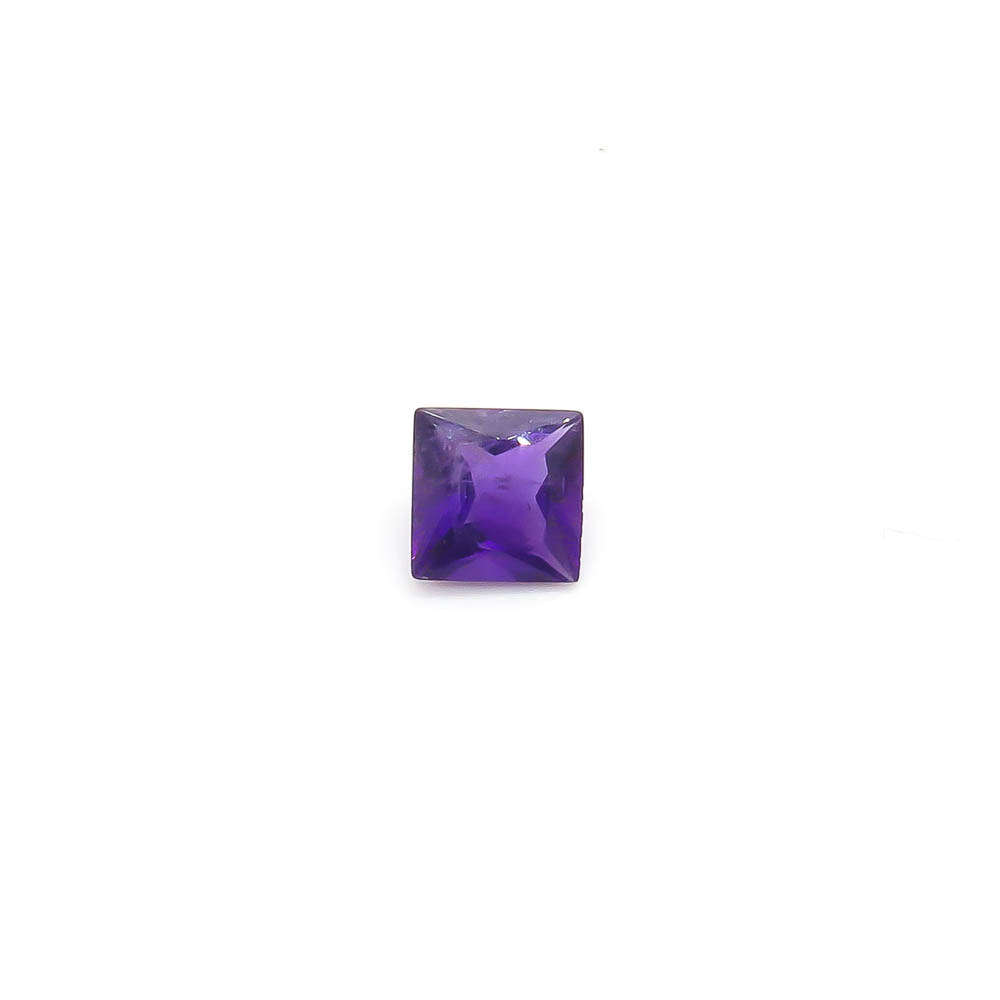5 x 5 mm Amethyst Deep Purple Square Gemstone - Natural Amethyst