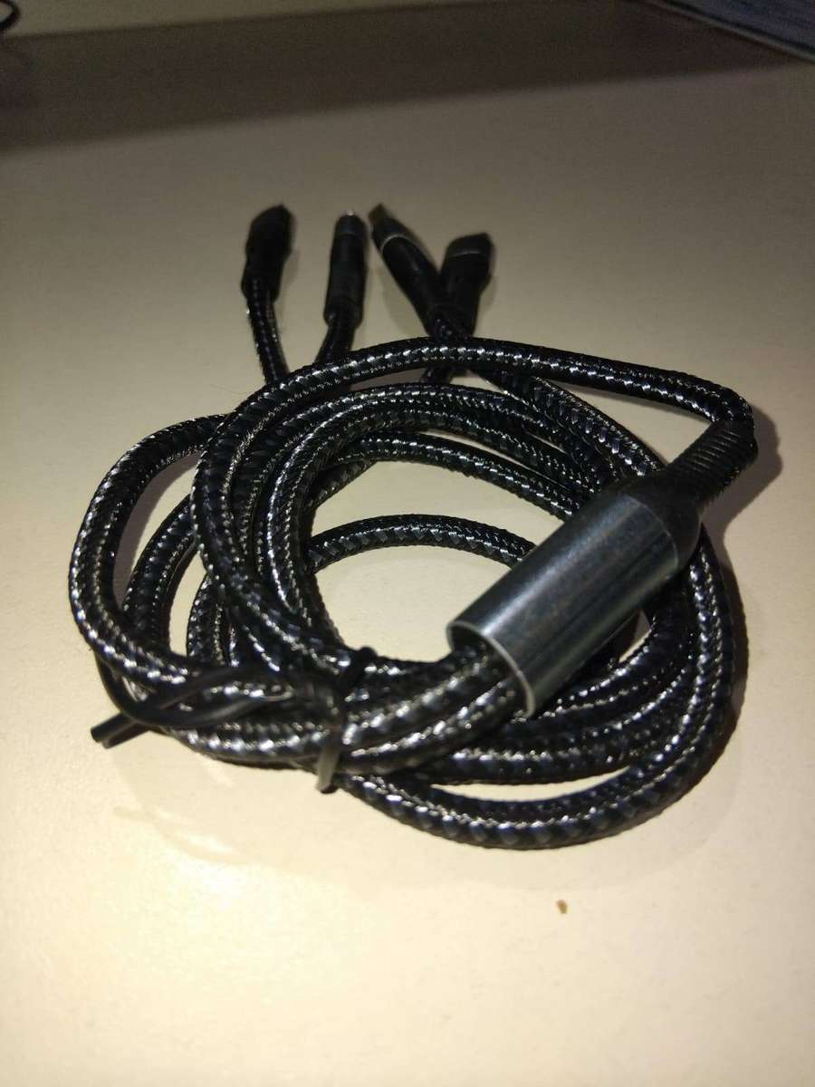 Universal 3-in-1 Braided Fast Charging Cable  USB-C, Lightning & Micro USB
