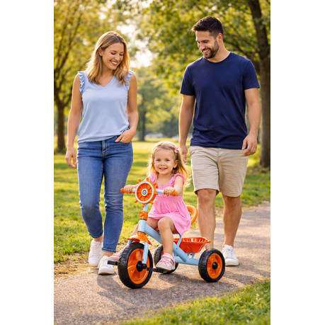 Kids 3 Wheel Scooter - Adjustable, Foldable, with Lights and Music Pink