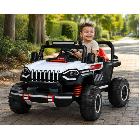 Kids 12V 4x4 Electric Ride On Jeep with Remote Control & LED Lights