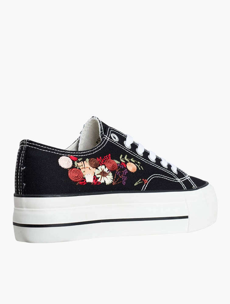 Black Bouquet 3 Canvas Sneakers