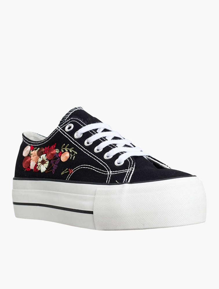 Black Bouquet 3 Canvas Sneakers