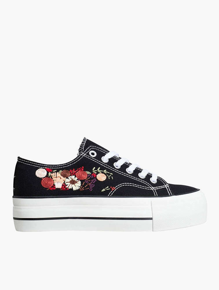 Black Bouquet 3 Canvas Sneakers