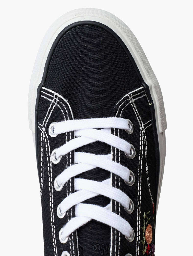 Black Bouquet 3 Canvas Sneakers