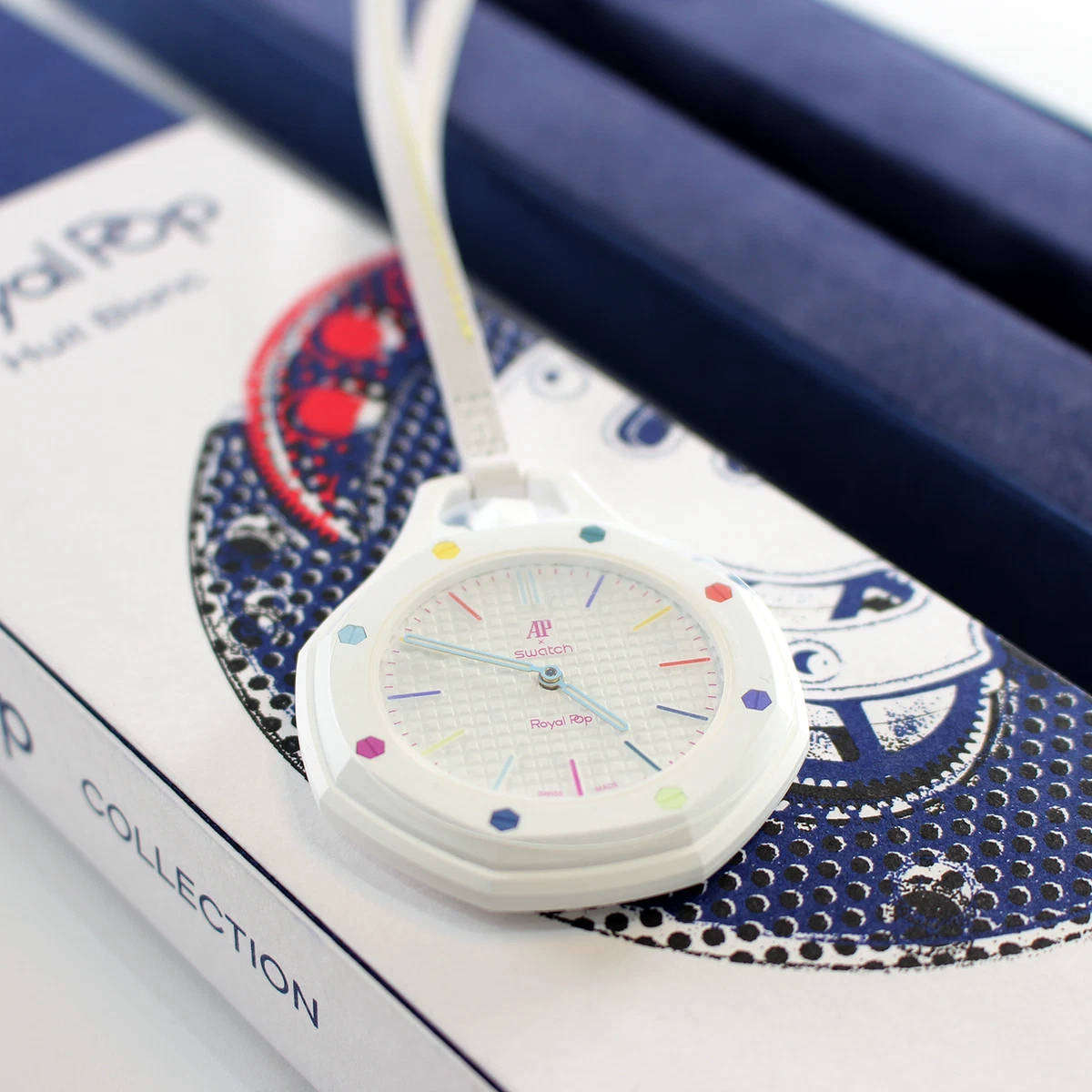 Swatch x AP Royal Pop HUIT BLANC SSX03W100N With Receipt And Papers