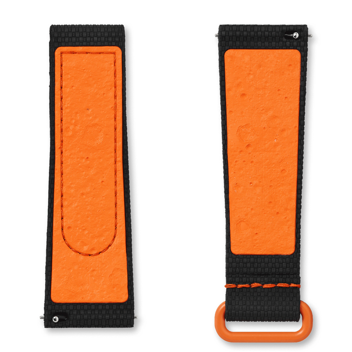 MOONSWATCH BLACK/ORANGE RUBBER STRAPS ONLY