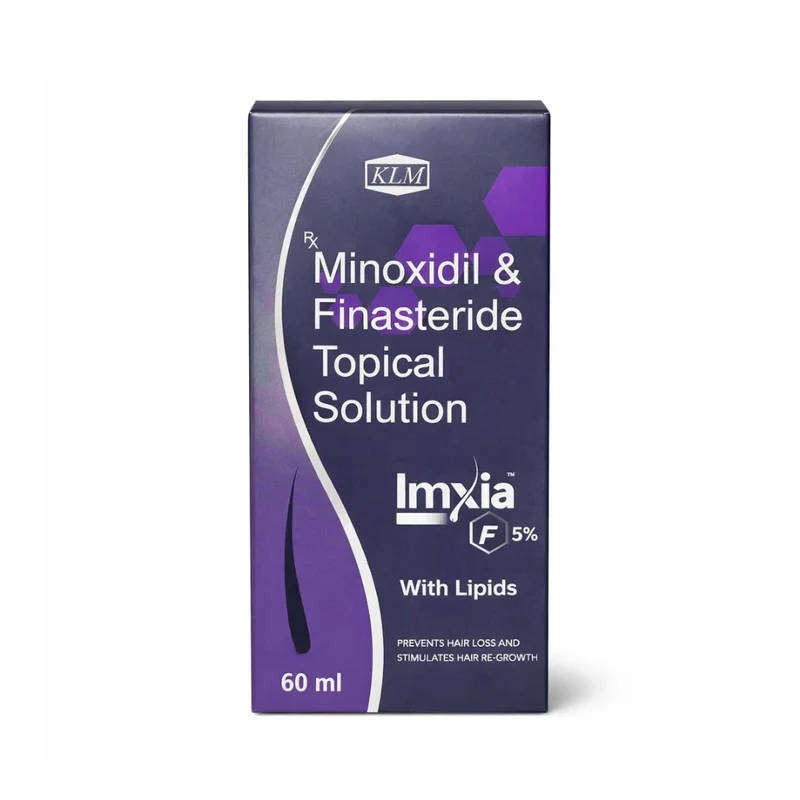 Imxia F5% Minoxidil and Finasteride Topical Solution 5%, 60ml with Lipids