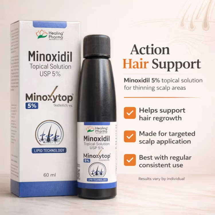 Minoxytop Minoxidil Topical Solution USP 5%, 60ml for Hair Regrowth and Thinning