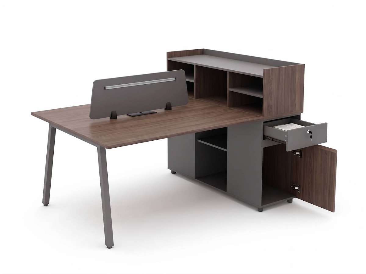 2-Way Modern office workstation desk  2 seater