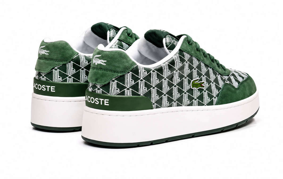 Brand New Lacoste Green Monogram Platform Sneakers | Sizes 6-9 Available