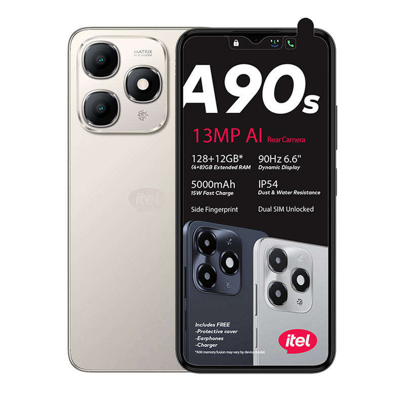 ITEL A90S SMARTPHONE - 128G/4G , FINGERPRINT, BIG BATTERY,  CLEAR PHOTOS