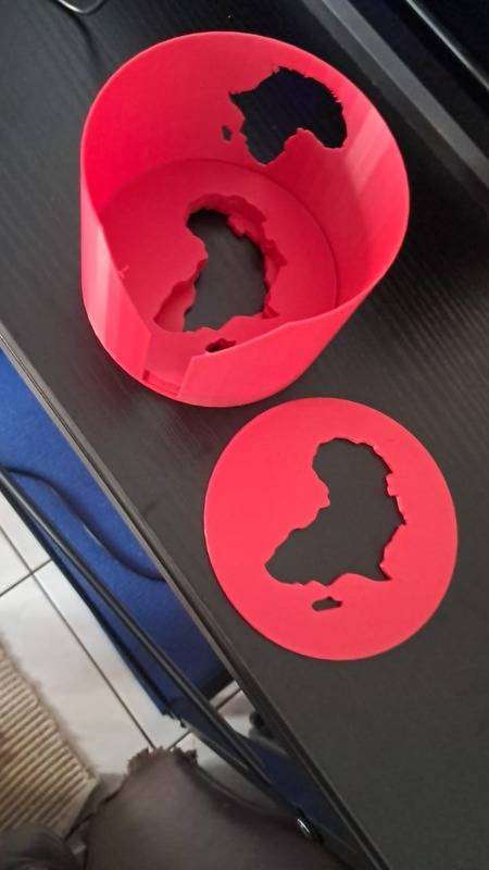 12 piece Africa coaster set (3d printed in various colours)