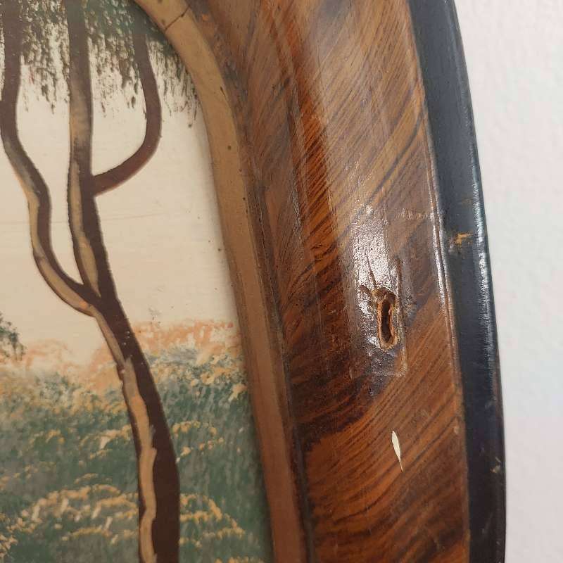 Vintage Frame with oil on board painting