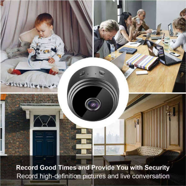 1080P HD Mini WiFi Security Camera Wireless IP Camera with Night Vision & Motion Detection