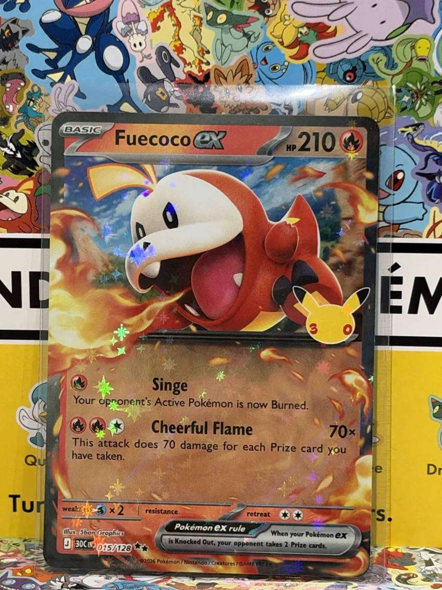 Pokémon Fuecoco ex - 015/128 - Double Rare - 30th Celebration set