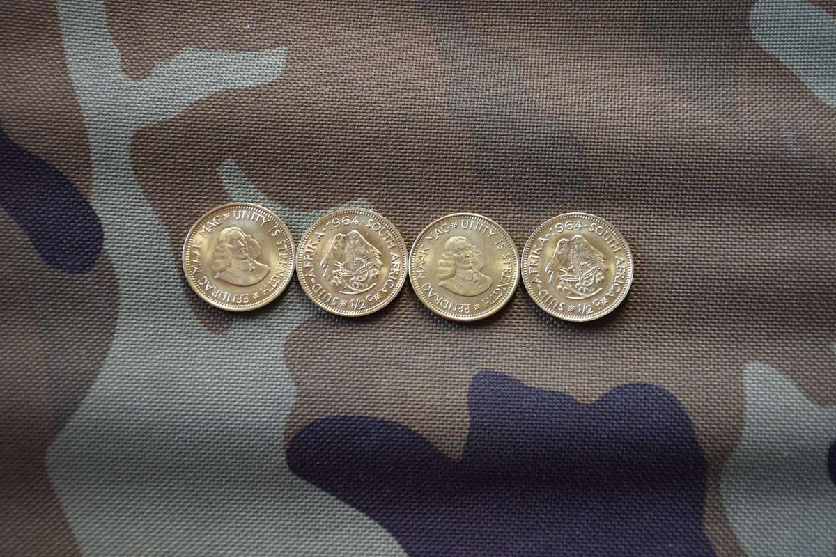 SOUTH AFRICAN 1960 1 Penny COIN [4 PIECE SET]