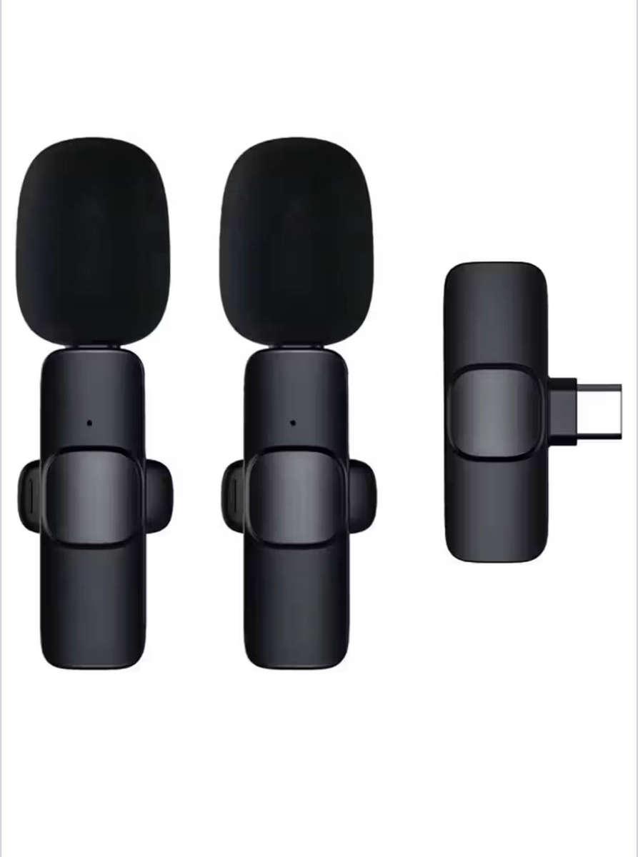 K9 Wireless Dual Lavalier Microphone Portable Audio Video Recording