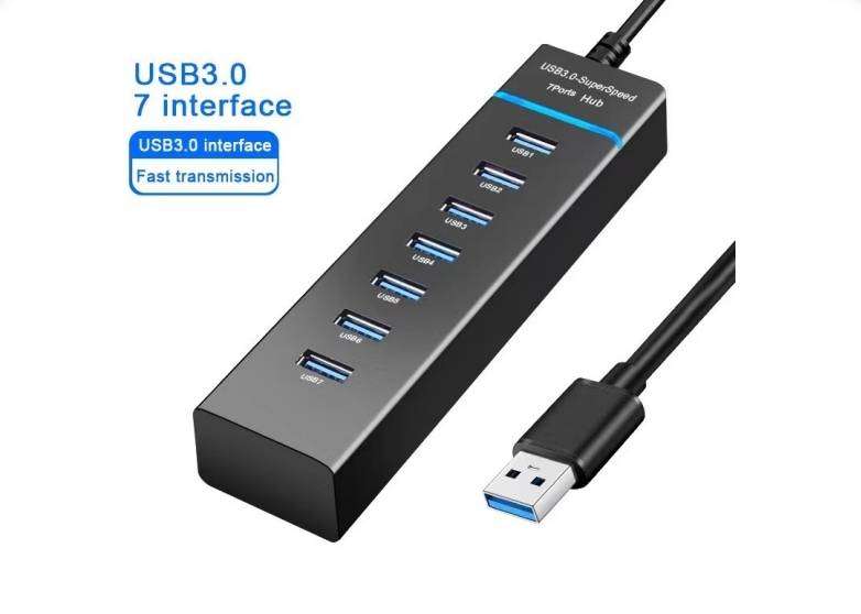 vienon USB Hub 3.0, VIENON 7-Port USB Data Hub Splitter for Laptop, PC, MacBook, Mac Pro, Mac Mini,
