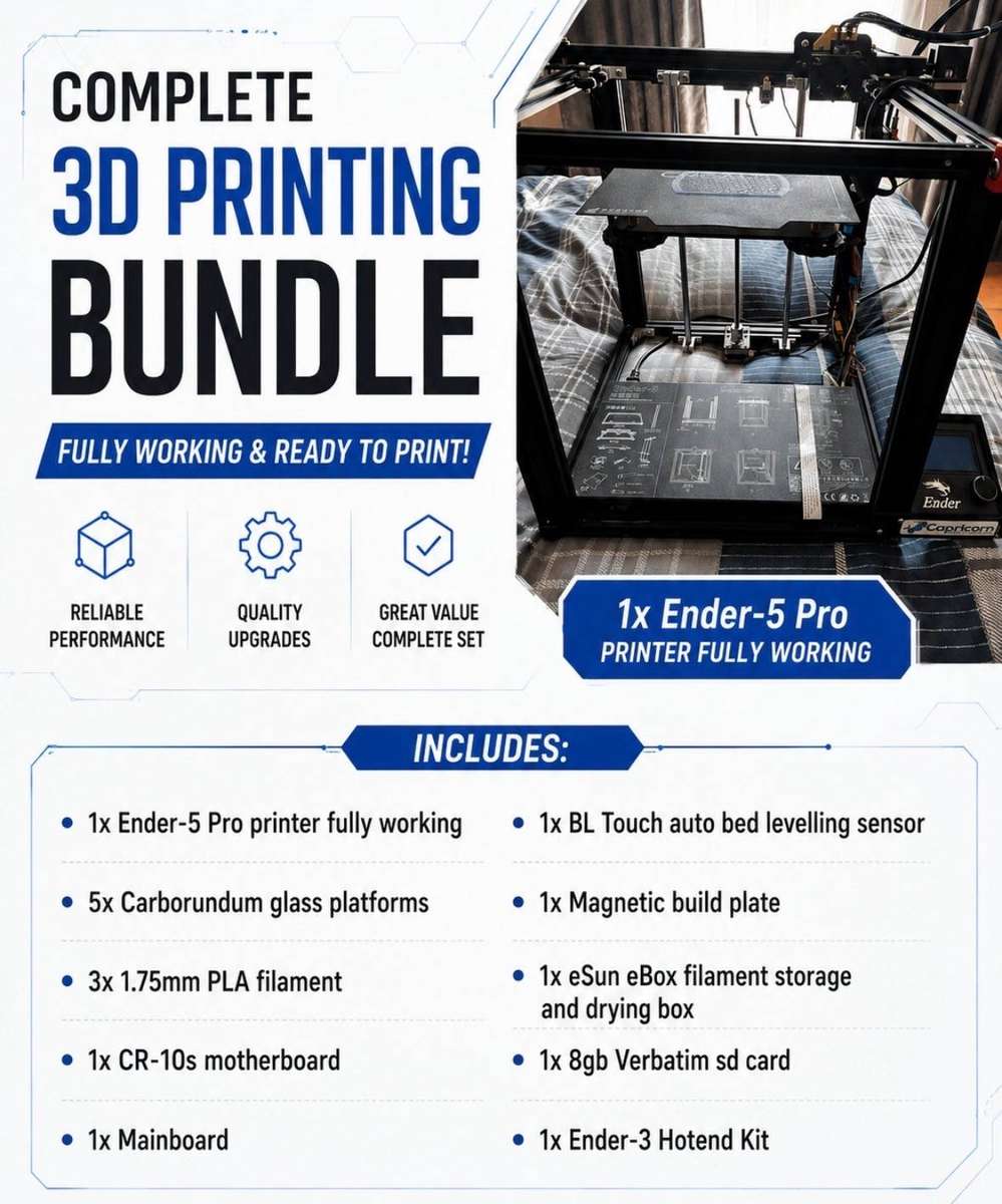 Ender 5 3d printer bundle