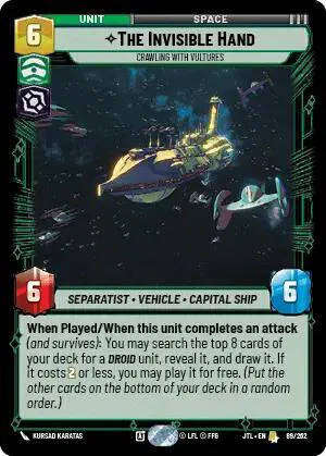 The Invisible Hand - Crawling With Vultures Jump to Lightspeed Rare 089/262