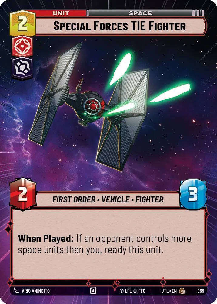 Special Forces TIE Fighter (Hyperspace Foil) Jump to Lightspeed Common 869