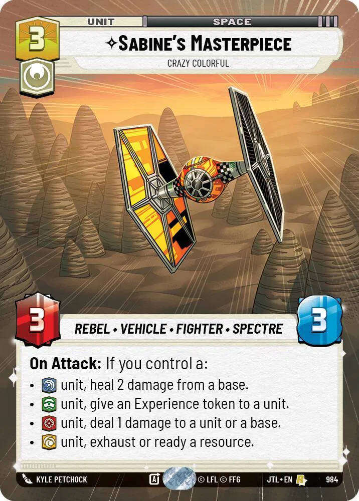 Sabine's Masterpiece - Crazy Colorful (Hyperspace Foil) Jump to Lightspeed Rare 984