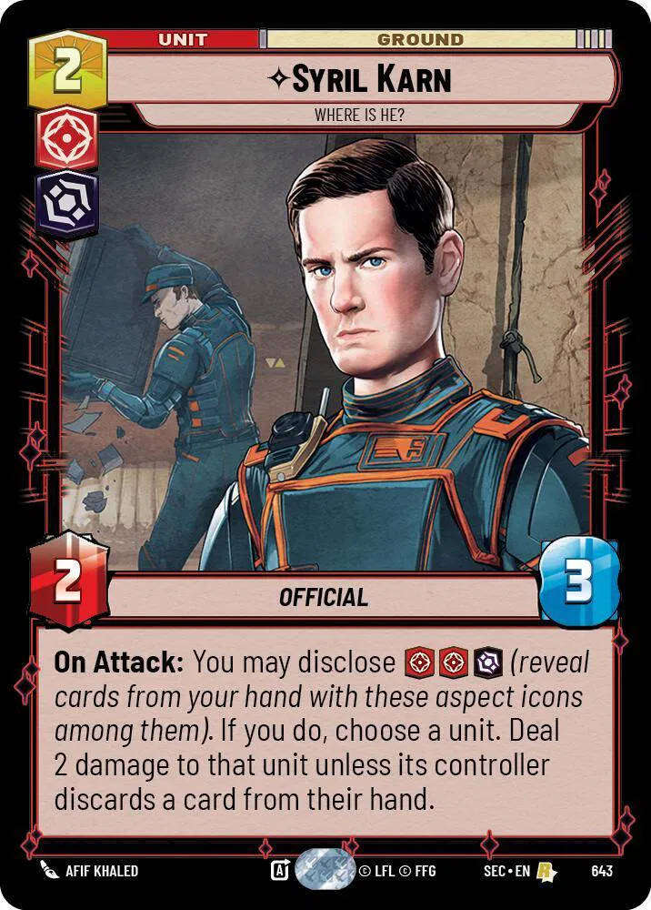 Syril Karn - Where Is He? (Foil) Secrets of Power Rare 643