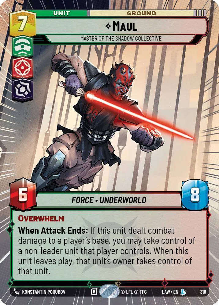 Maul - Master of the Shadow Collective (Hyperspace) A Lawless Time Legendary 318
