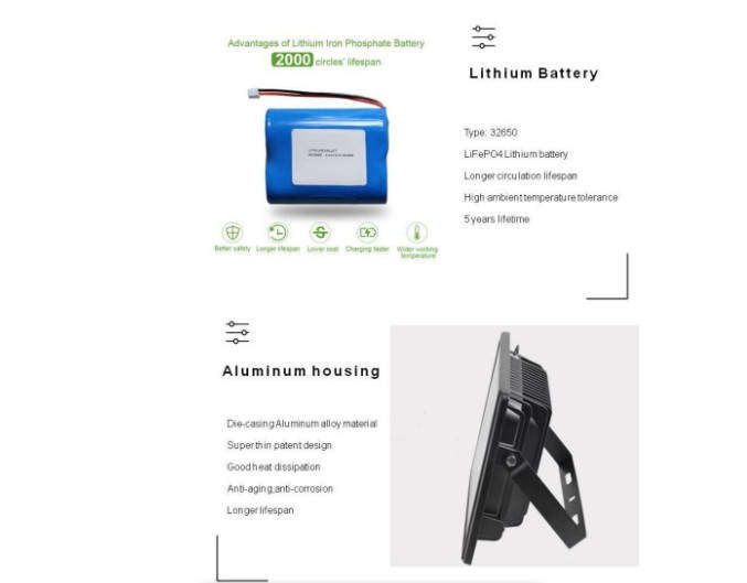 Solar Flood Light with Power Level Display 100W
