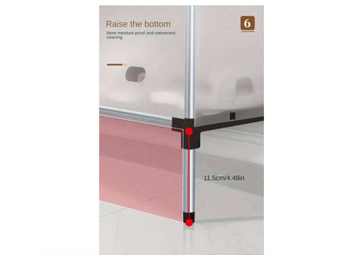 Stainless Steel Shoe Organizer - 7-Shelf, Sturdy & Durable Free Standing - White