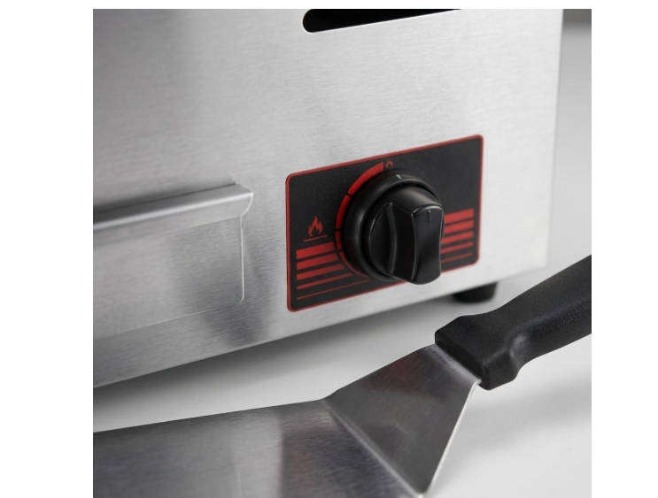 Double Burner LPG Gas Griddle & Stainless Steel Spatula Bundle