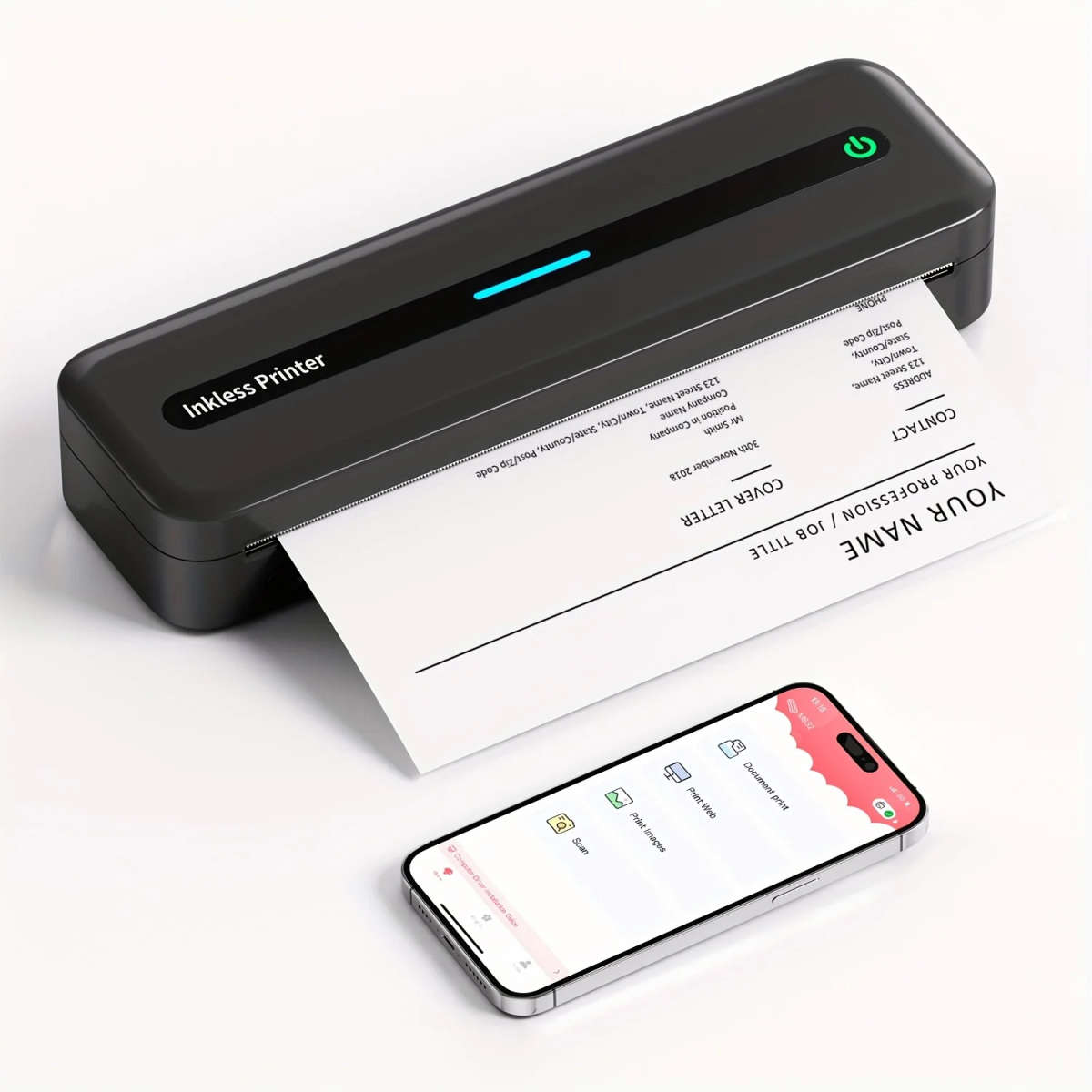 READ DESCRIPTION - Itari M832 Portable + Wireless Thermal Printer