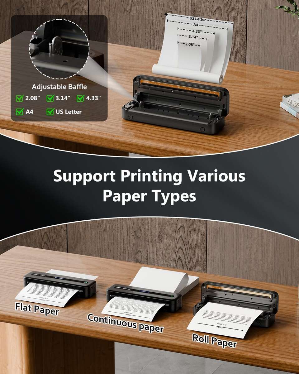 READ DESCRIPTION - Itari M832 Portable + Wireless Thermal Printer