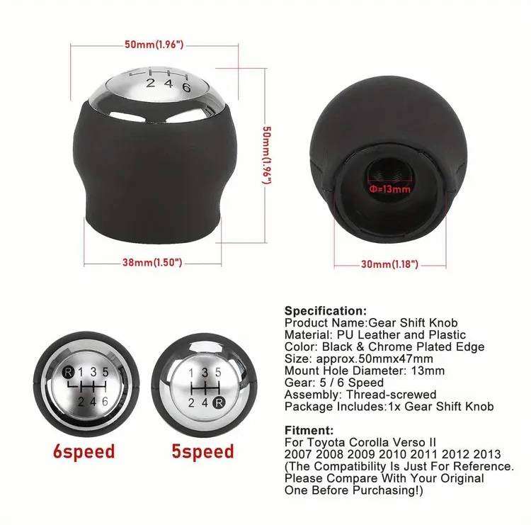 Toyota Corolla Gear Knob - Silver 6 Speed