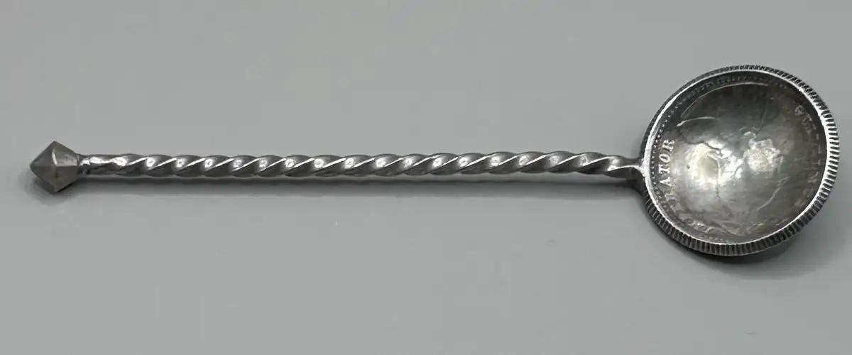 1913 DEUTSCH-OSTAFRIKA 1/4 RUPEE SILVER COIN TEASPOON 4.45 GRAMS SILVER