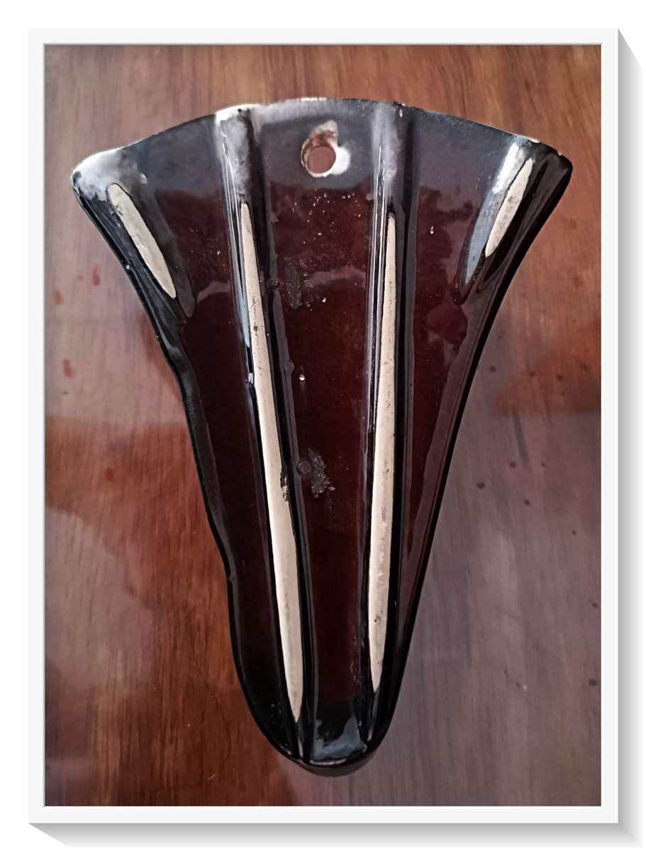 A Large Vintage Funnel Shaped Ceramic Wall Vase Made in Germany - NO CHIPS***