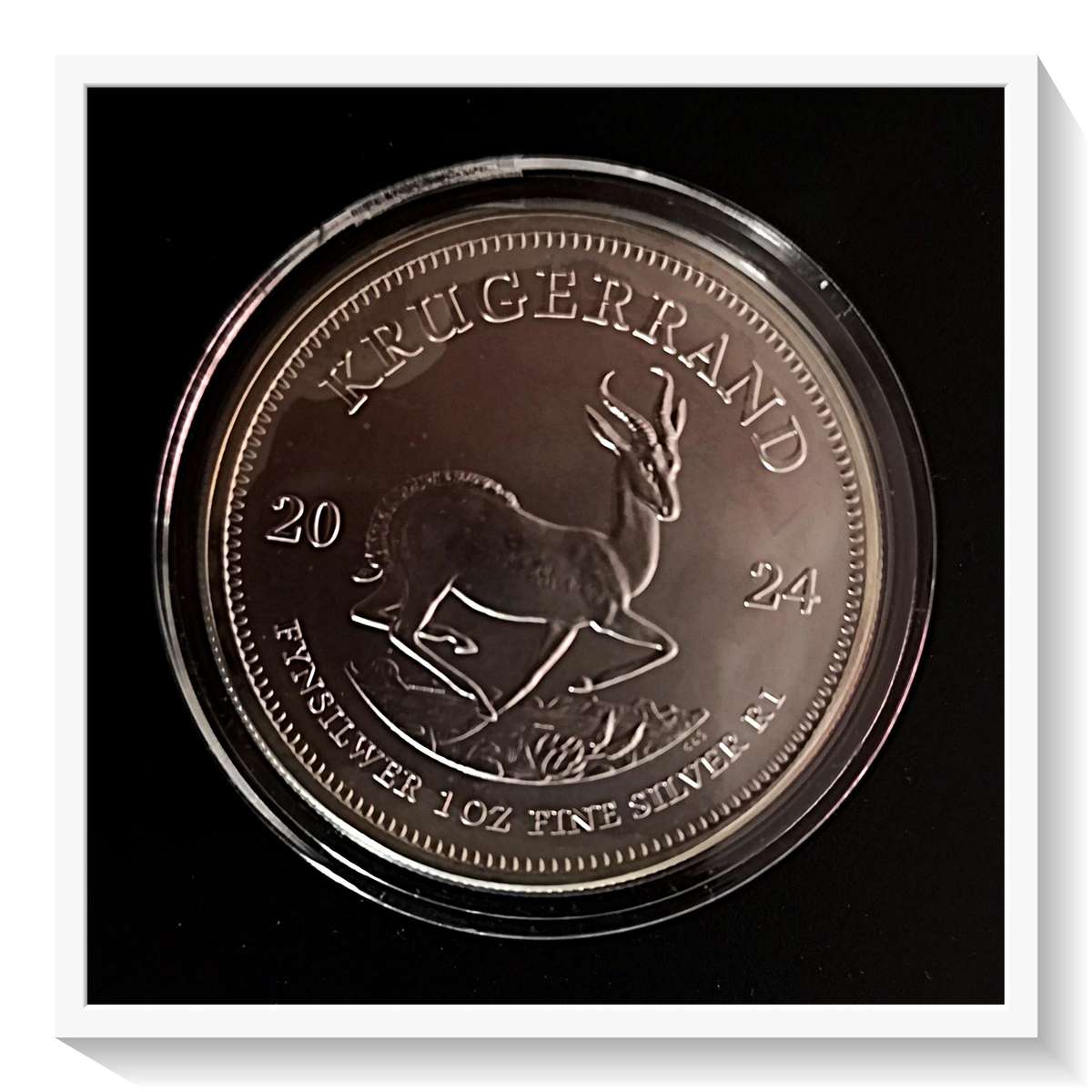 Fine Silver Krugerrand - 1OZ Fine Silver 99.9 - 2024 - Uncirculated and in Protective Capsule**