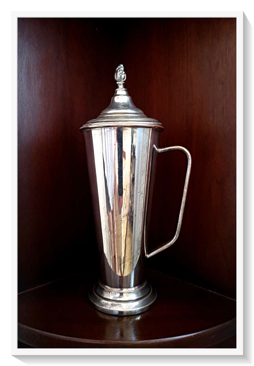 Large 30CM Silver Plated Art Deco Trophy Like Jug - Dimensions: 120mm by 220mm